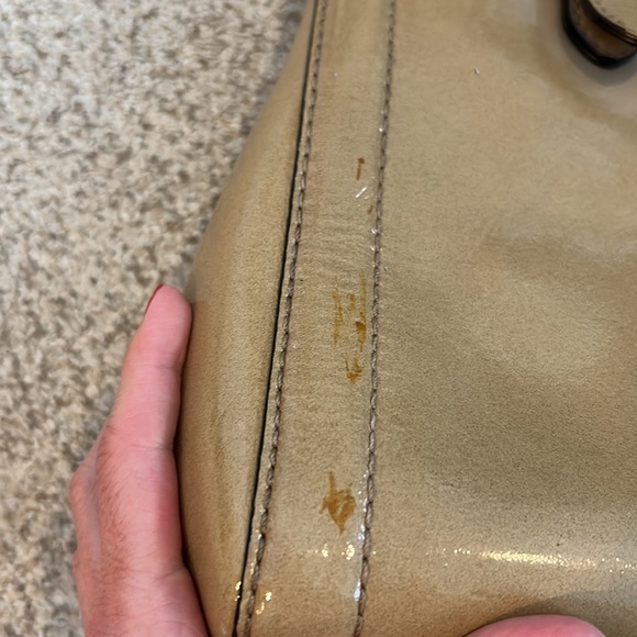 Kate Spade Large Patent Leather Satchel in “Camel” - Picture 13 of 16